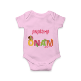 Onam - Customized Romper For Kids - PINK - 0 - 3 Months Old (Chest 16")