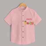 Onam - Customized Shirt For Kids - PEACH - 0 - 6 Months Old (Chest 23")