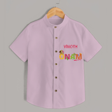 Onam - Customized Shirt For Kids - PINK - 0 - 6 Months Old (Chest 23")