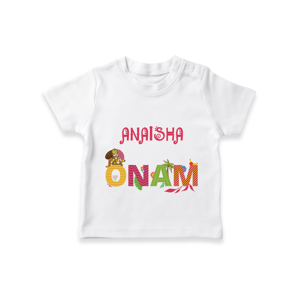 Onam - Customized TShirt For Kids - WHITE - 0-5 Months Old (Chest 17")