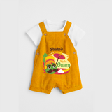 My 1st Onam - Customized Dungaree Set For Kids - CHROME YELLOW - 0 - 5 Months Old (Chest 17")