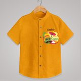 My 1st Onam - Customized Shirt For Kids - CHROME YELLOW - 0 - 6 Months Old (Chest 23")