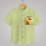 My 1st Onam - Customized Shirt For Kids - PASTEL GREEN - 0 - 6 Months Old (Chest 23")