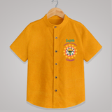 Colourful Celebration Onam - Customized Shirt For Kids - CHROME YELLOW - 0 - 6 Months Old (Chest 23")