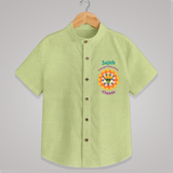 Colourful Celebration Onam - Customized Shirt For Kids - PASTEL GREEN - 0 - 6 Months Old (Chest 23")