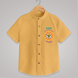 Colourful Celebration Onam - Customized Shirt For Kids - PASTEL YELLOW - 0 - 6 Months Old (Chest 23")