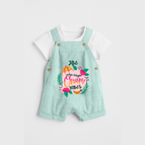 Onam Vibes - Customized Dungaree Set For Kids - ARCTIC BLUE - 0 - 5 Months Old (Chest 17")