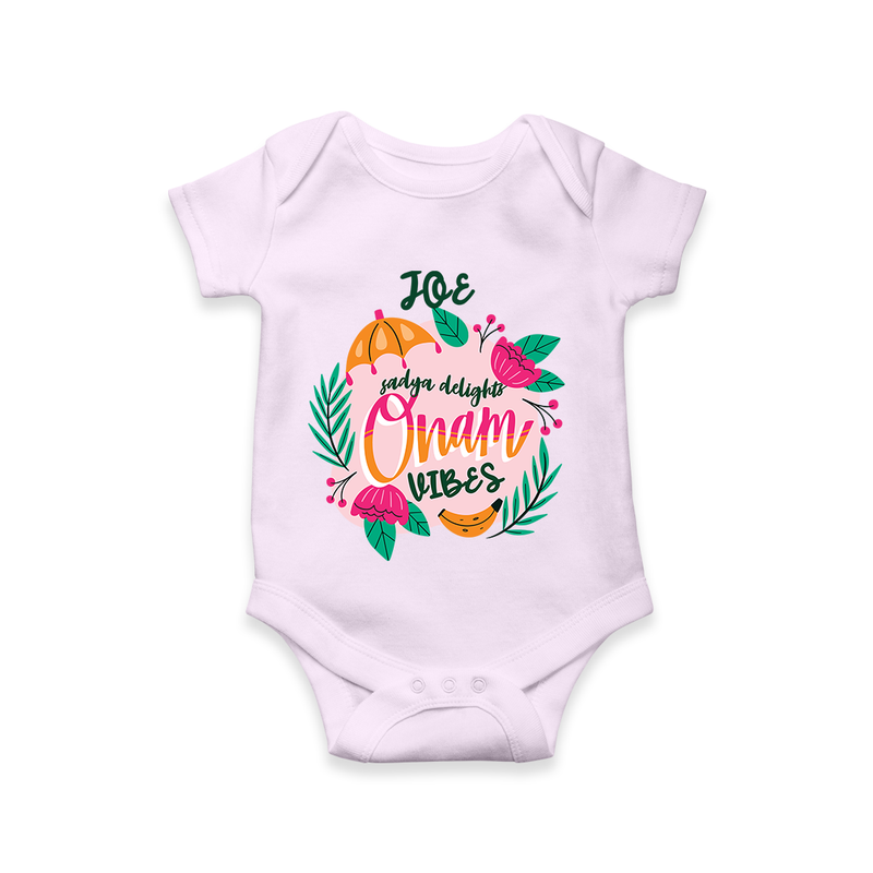 Onam Vibes - Customized Romper For Kids - LILAC - 0 - 3 Months Old (Chest 16")