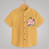 Onam Vibes - Customized Shirt For Kids - PASTEL YELLOW - 0 - 6 Months Old (Chest 23")