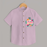 Onam Vibes - Customized Shirt For Kids - PINK - 0 - 6 Months Old (Chest 23")