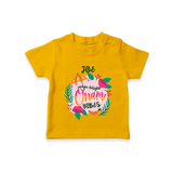 Onam Vibes - Customized TShirt For Kids - CHROME YELLOW - 0-5 Months Old (Chest 17")