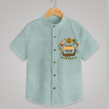 My First Onam - Customized Shirt For Kids - ARCTIC BLUE - 0 - 6 Months Old (Chest 23")