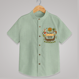 My First Onam - Customized Shirt For Kids - MINT GREEN - 0 - 6 Months Old (Chest 23")