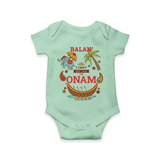 I Can't Keep Calm It's Onam - Customized Romper For Kids - MINT GREEN - 0 - 3 Months Old (Chest 16")