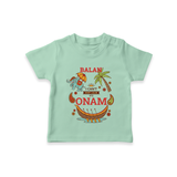 I Can't Keep Calm It's Onam - Customized TShirt For Kids - MINT GREEN - 0-5 Months Old (Chest 17")