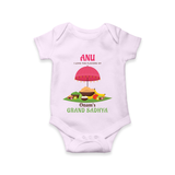 I love The  Flavours of Onam's Grand Sadhya - Customized Romper For Kids - LILAC - 0 - 3 Months Old (Chest 16")