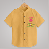 I love The  Flavours of Onam's Grand Sadhya - Customized Shirt For Kids - PASTEL YELLOW - 0 - 6 Months Old (Chest 23")