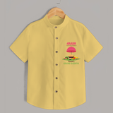 I love The  Flavours of Onam's Grand Sadhya - Customized Shirt For Kids - YELLOW - 0 - 6 Months Old (Chest 23")