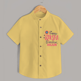 Happy Raksha Bandhan - Customized Shirt For Kids - YELLOW - 0 - 6 Months Old (Chest 23")