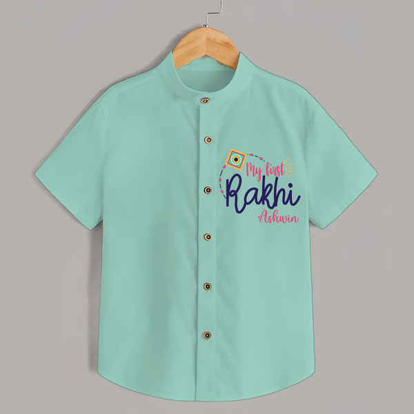 My First Rakhi - Customized Shirt For Kids - ARCTIC BLUE - 0 - 6 Months Old (Chest 23")