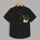 Cutest Rakhi Companion - Customized Shirt For Kids - BLACK - 0 - 6 Months Old (Chest 23")