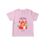 My First Ayudha Pooja - Customised T-Shirt For Baby's - PINK - 0 - 5 Months Old (Chest 17")