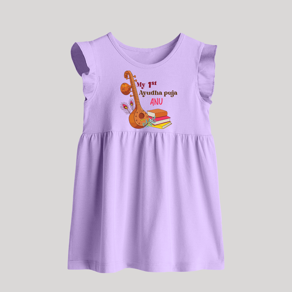 My First Ayudha Puja | Tool Pooja Baby Frock - LILAC - 0 - 3 Months Old (Chest 17")