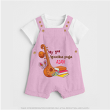 My First Ayudha Puja | Tool Pooja Dungaree Set - BABY PINK - 0 - 5 Months Old (Chest 18")