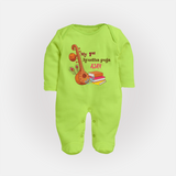 My First Ayudha Puja | Tool Pooja Sleep Suit - LIME GREEN - New Born (Chest 7.5")