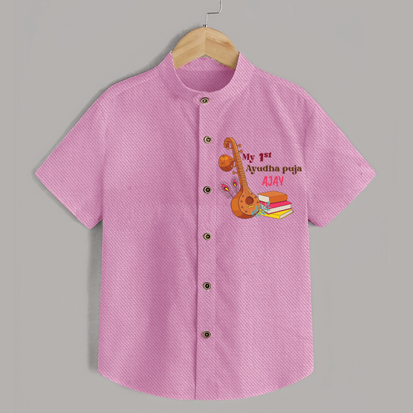 My First Ayudha Puja | Tool Pooja Shirt - BABY PINK - 0 - 6 Months Old (Chest 23")