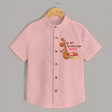 My 1st  Ayudha Pooja - Customized Ayudha Pooja Themed Shirt For kids - PEACH - 0 - 6 Months Old (Chest 23")