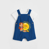 A Celebration of Skill, Tools, and Prosperity - Customized Ayudha Pooja Themed Dungaree Set For kids - COBALT BLUE - 0 - 5 Months Old (Chest 18")