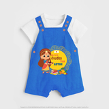 My First Ayudha Puja | Tiny Traditions Dungaree Set - COBALT BLUE - 0 - 5 Months Old (Chest 18")