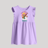 My First Ayudha Puja | Sacred Beginnings Baby Frock - LILAC - 0 - 3 Months Old (Chest 17")