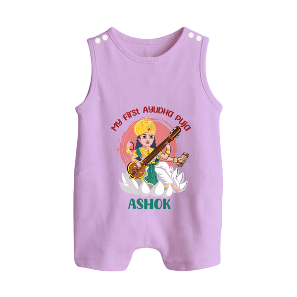 My First Ayudha Puja | Sacred Beginnings Romper Suit - LILAC - 0 - 5 Months Old (Chest 18")