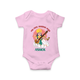 My First Ayudha Puja | Sacred Beginnings Romper - BABY PINK - New Born (Chest 14")