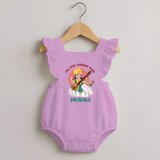 My First Ayudha Puja | Sacred Beginnings Romper Frock - BABY PINK - 0 - 3 Months Old (Chest 19")