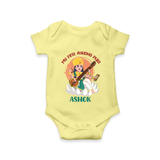 My First Ayudha Puja | Sacred Beginnings Romper - PASTEL YELLOW - New Born (Chest 14")