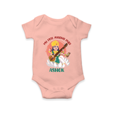 My First Ayudha Puja | Sacred Beginnings Romper - PEACH - New Born (Chest 14")