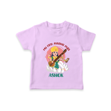 My First Ayudha Puja | Sacred Beginnings Tshirt - LILAC - 0-5 Months Old (Chest 17")