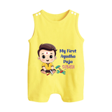 My First Ayudha Puja | Festival of Tools Romper Suit - PASTEL YELLOW - 0 - 5 Months Old (Chest 18")