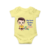 My First Ayudha Puja | Festival of Tools Romper - PASTEL YELLOW - New Born (Chest 14")