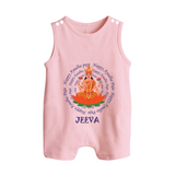 Happy Ayudha Puja | Festival Joy Romper Suit - BABY PINK - 0 - 5 Months Old (Chest 18")