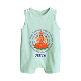 Happy Ayudha Puja | Festival Joy Romper Suit - MINT GREEN - 0 - 5 Months Old (Chest 18")