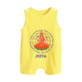Happy Ayudha Puja | Festival Joy Romper Suit - PASTEL YELLOW - 0 - 5 Months Old (Chest 18")