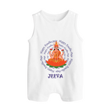 Happy Ayudha Puja | Festival Joy Romper Suit - WHITE - 0 - 5 Months Old (Chest 18")