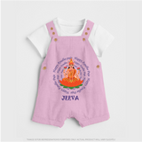 Happy Ayudha Puja | Festival Joy Dungaree Set - BABY PINK - 0 - 5 Months Old (Chest 18")