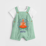 Happy Ayudha Puja | Festival Joy Dungaree Set - MINT GREEN - 0 - 5 Months Old (Chest 18")
