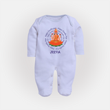 Happy Ayudha Puja | Festival Joy Sleep Suit - BABY BLUE - New Born (Chest 7.5")
