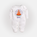 Happy Ayudha Puja | Festival Joy Sleep Suit - WHITE - New Born (Chest 7.5")